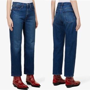 Frame Denim Classic Straight-Leg Jeans in Indigo Blue